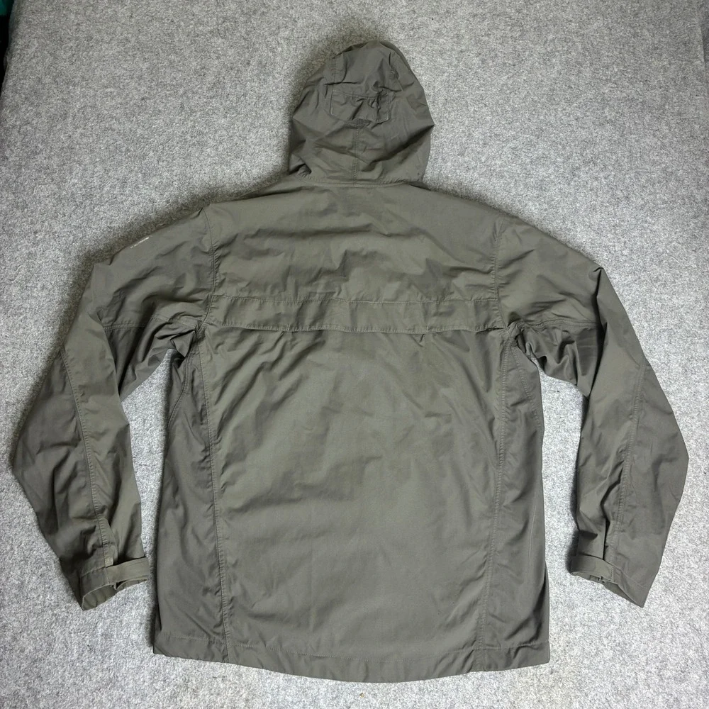 REI Mens Hooded Windbreaker Jacket Gray Mesh Lined Size Medium Hiking - Picture 2 of 9